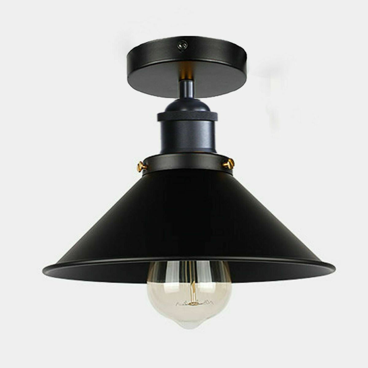 Vintage Industrial Ceiling Lights Retro Black Shade Pendant Sconce Lamp~2599-1
