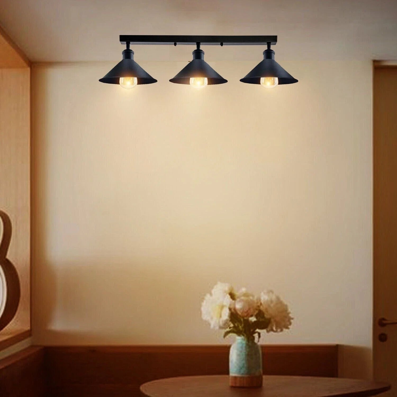 3 Head Loft Industrial Ceiling Light E27 Lamp~1859-3