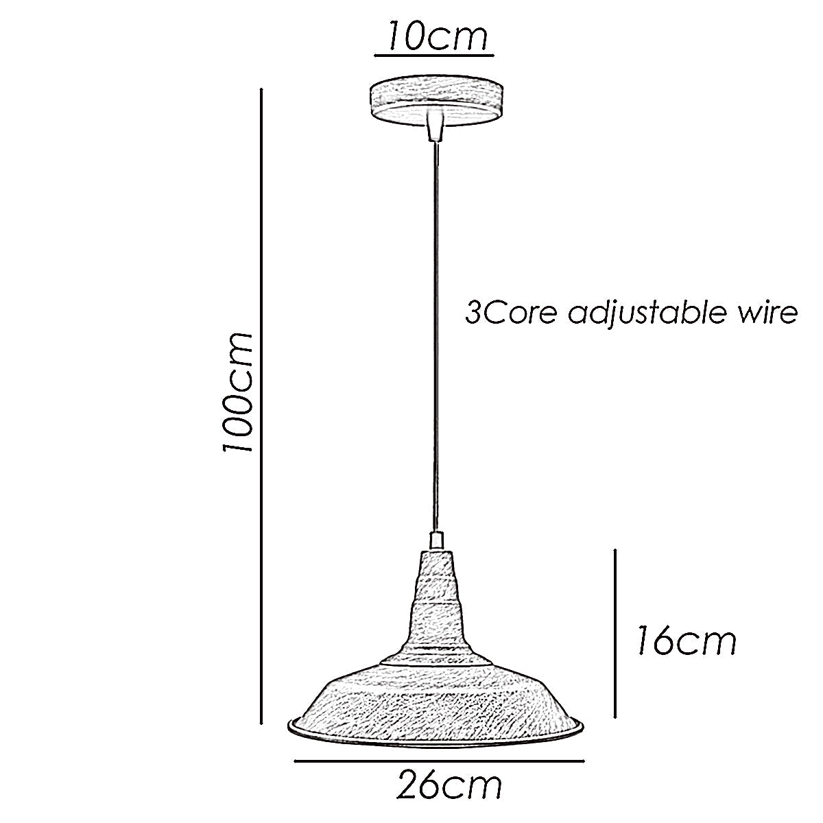 Retro Metal Pendant Lampshade Ceiling Light Shade Vintage Industrial Kitchen~2700-2