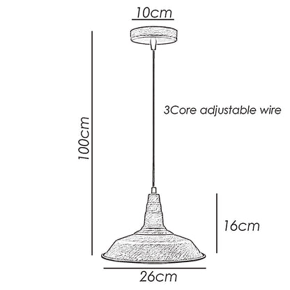 Retro Metal Pendant Lampshade Ceiling Light Shade Vintage Industrial Kitchen~2700-2
